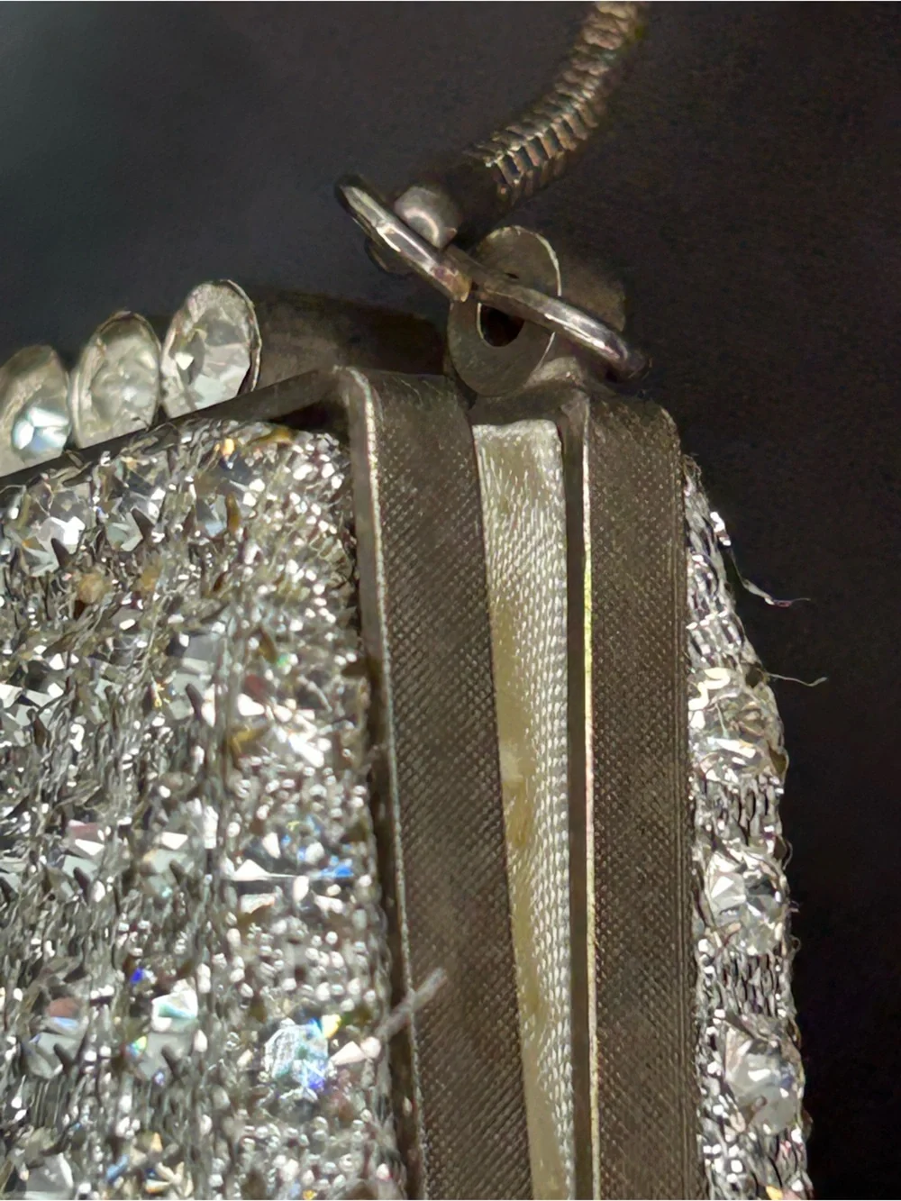 Small 1950s Vintage WALBORG Rhinestone Crystal Handbag - Hong Kong